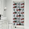 thumbnail image 1 of Red Christmas Truck and Tree Pattern Shower Curtain 36"x72" ,Bathroom Decorative Shower Curtains Set with 12 Hooks,Modern Waterproof Washable Shower Curtain, 1 of 6