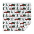 thumbnail image 1 of Red Christmas Truck and Tree Pattern Square Tablecloth,Waterproof Square Table Cover,Wipeable Spillproof Washable Table Cover for Home Kitchen Party Decor 42"X42"(107x107cm), 1 of 6