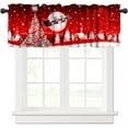 thumbnail image 1 of Red Christmas Valance Curtain for Kitchen Windows Snowflakes Xmas Tree Romantic Bathroom Window Curtain Valance Rod Pocket for Bedroom Living Room, 54" X 18"-1 Panel, 1 of 1