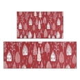 thumbnail image 1 of Red Christmas Village Pattern Kitchen Rugs Sets Of 2,Anti Fatigue Kitchen Mat Rugs Non Slip Washable,Decorative Kitchen Floor Mats for Kitchen,Sink,Laundry,17"x30"+17"x47", 1 of 7