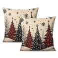 thumbnail image 1 of Red Christmas Winter Snowflake Throw Pillows Cover Modern Square Cushion Covers 2 Pieces Fashion Throw Cushion Case for Indoor Home Bedroom, 1 of 7