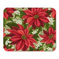 thumbnail image 1 of Red Christmas Wonderful with Poinsettia Flower Pointsettia Victorian Pointsetta Mousepad Mouse Pad Mouse Mat 9x10 inch, 1 of 3