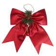 thumbnail image 1 of Red Christmas Wreath Bow Pre-Tied for Tree, Garland & Door Decor, Polyester Festive Holiday Decoration for Indoor Outdoor Use, 1 of 5