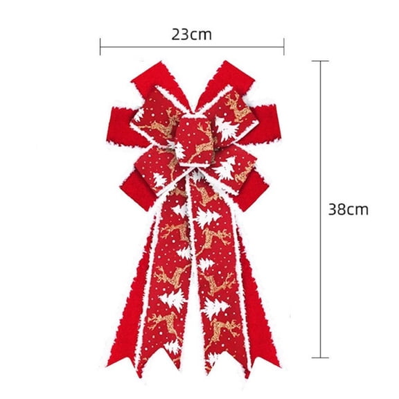 Red Christmas Wreath Bows Extra Large Christmas Tree Pendant Snowflake Bows