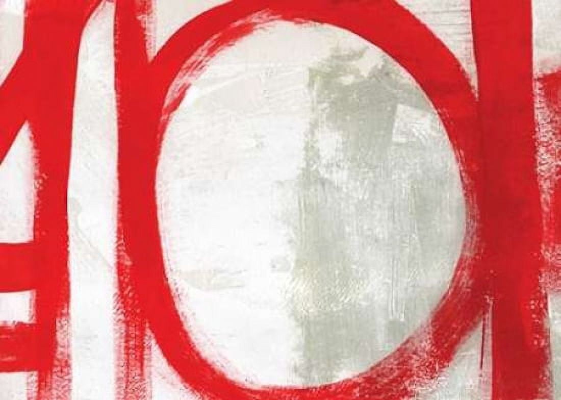 Red Circles 2 Canvas Art - Linda Woods (20 x 28)