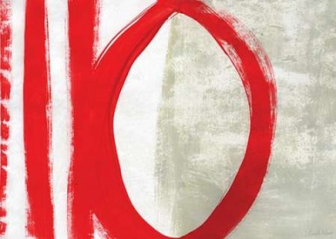 Red Circles 58 Canvas Art - Linda Woods (20 x 28)