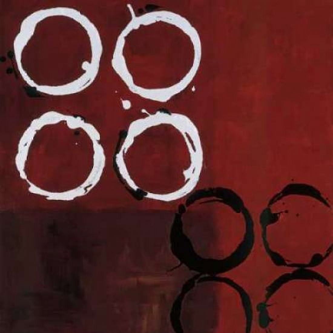 Red Circles I Canvas Art - Laurie Maitland (24 x 24)