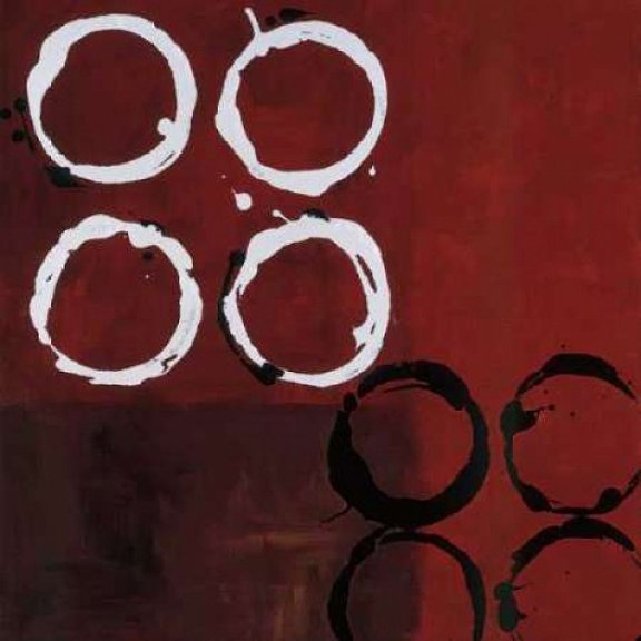Red Circles I Poster Print by Laurie Maitland