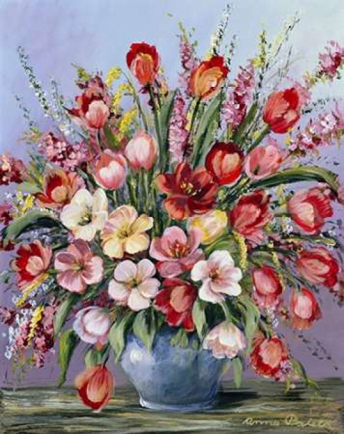 Red Classi bouqet Canvas Art - Anna Paleta (24 x 30)