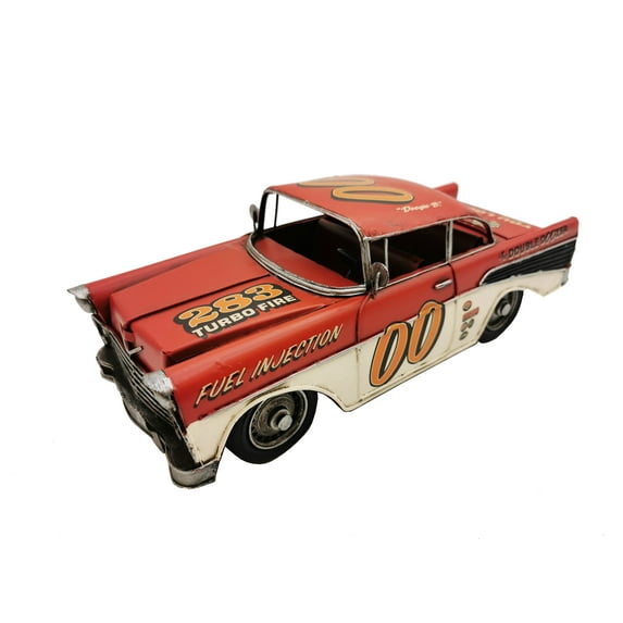 Red Classic Rally Car Metal Model