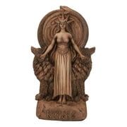 Red Clay Finish Pagan Wicca Deity Hecate With She Dogs Triple Goddess Figurine