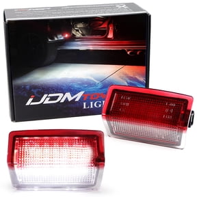Red/Clear Lens Full LED Side Door Courtesy Lamps For Mercedes A B C E ML GL GLC GLE GLS Class, Great as OEM Replacement (Powered by 18 Pieces of SMD LED Lights)