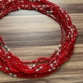 thumbnail image 1 of Red  Clear crystal Waist Beads, 1 of 4