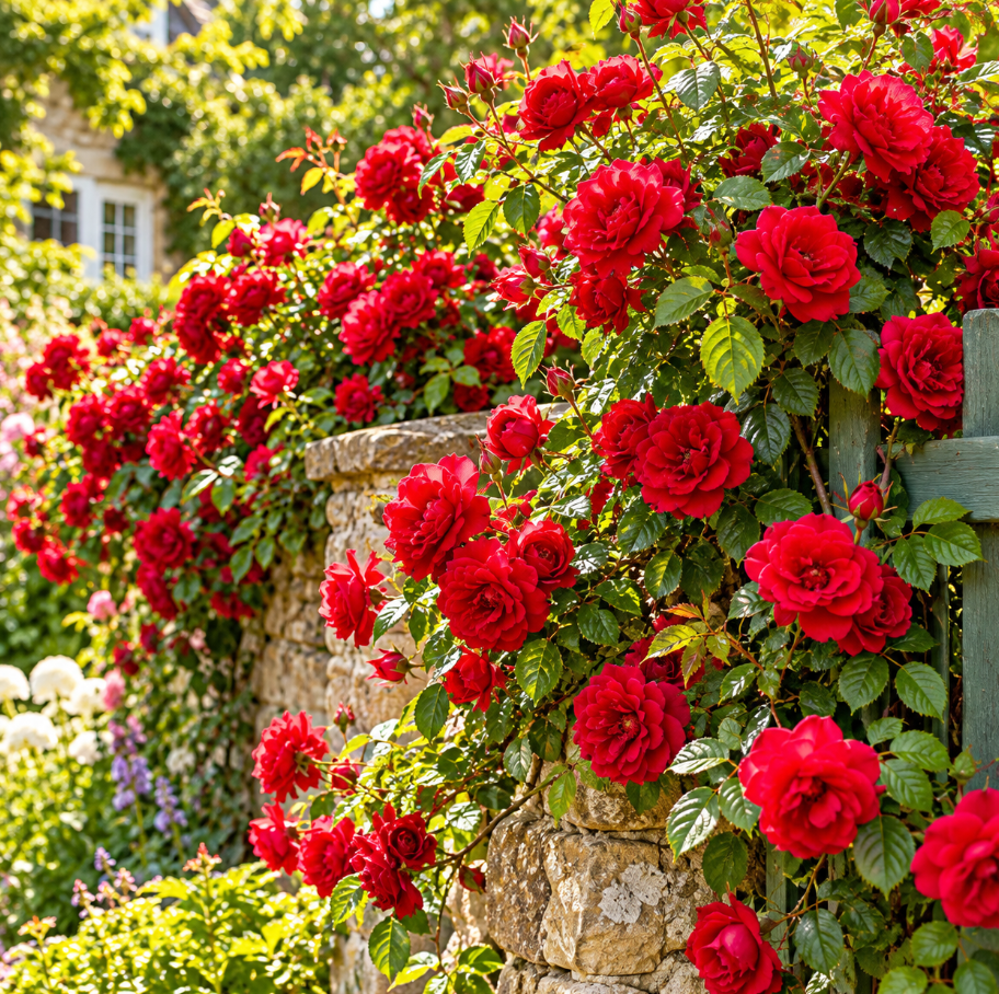 Live Art Roses Red Climbing Rose Live Plant, Small Rose Starter for Garden, Trellis ...