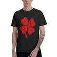 thumbnail image 1 of Red Clover Men's T-Shirt Cotton 100% Summer Tops Fashion Casual Red Clover Short Sleeves for Men Women Round Collar Top Tees, 1 of 6