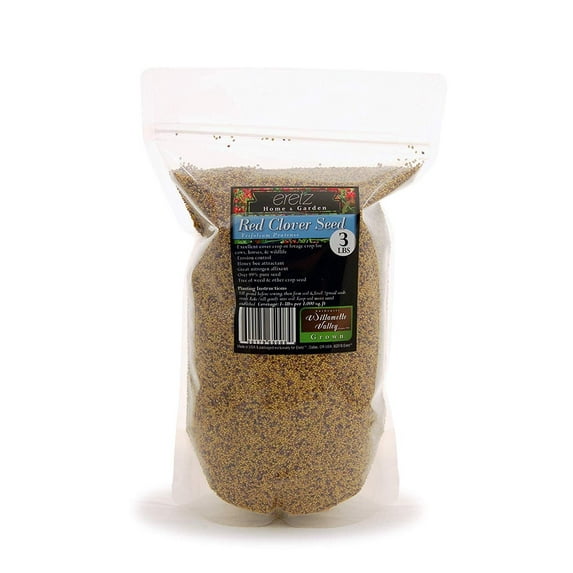 Red Clover Seed by Eretz 3lb - CHOOSE SIZE! Premium Willamette Valley, Oregon Grown Non-GMO Seeds, No Fillers, No Coatings, No Treatments.