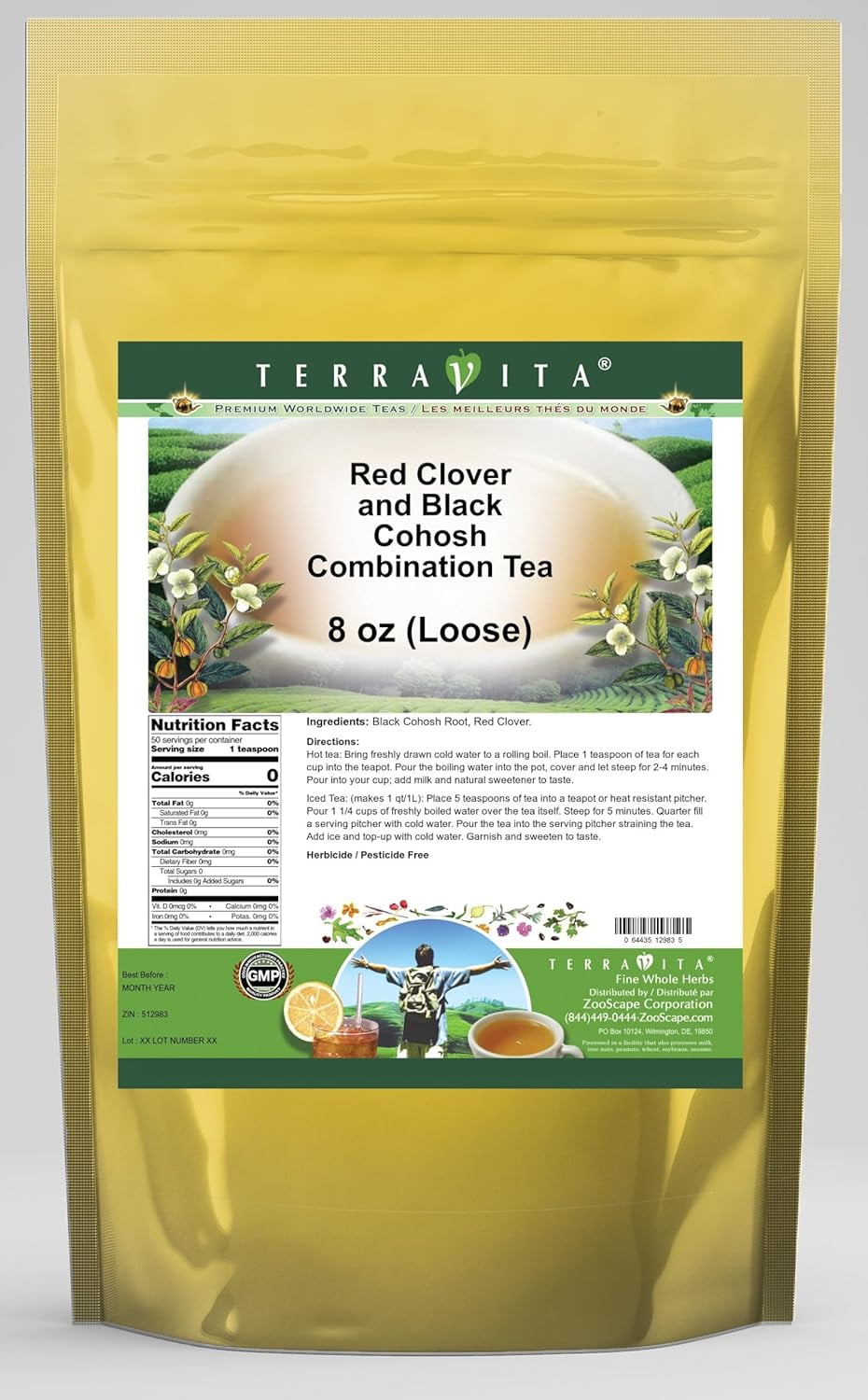 Red Clover and Black Cohosh Combination Tea (Loose) (8 oz, ZIN 512983