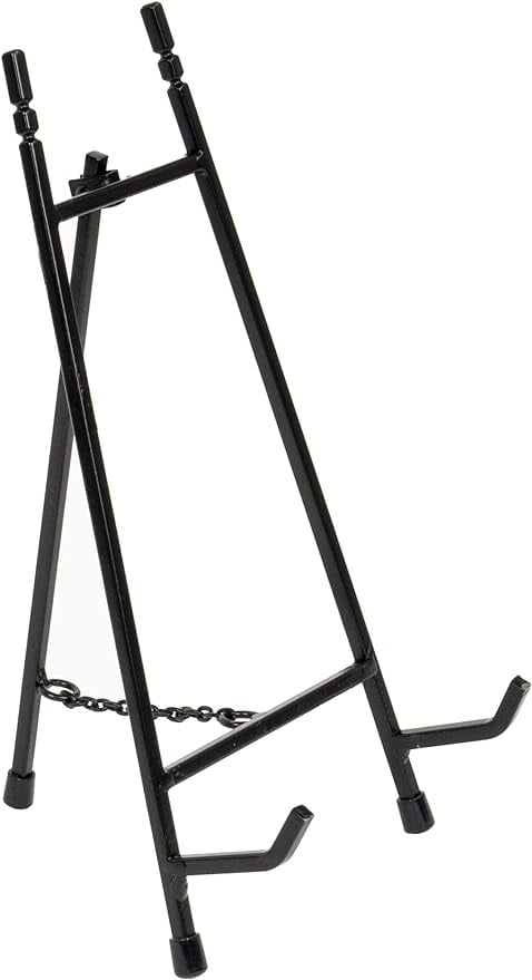 Black Metal 11" Tripod Plate Stand and Art Holder Easel