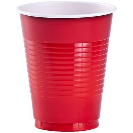 Red Co-Ex Plastic Cups 18 oz - 16 Count