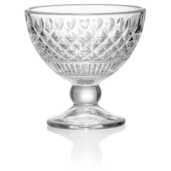 Red Co. Set of 6 Clear Glass 9 Oz Footed Dessert Ice Cream Bowls