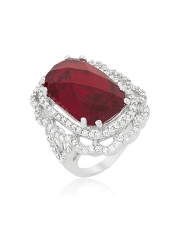 Red Cocktail CreSt Ring Size - 06