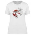 thumbnail image 1 of Red Color Bicycle T-Shirt Women -Image by Shutterstock, Female 3X-Large, 1 of 2