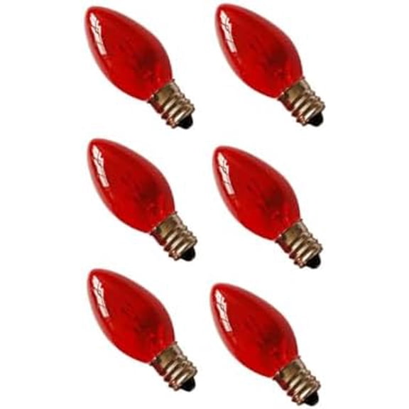 Red Color C7/E12 Party Night Light Bulb - 6PC$$Tools & Hardware Other