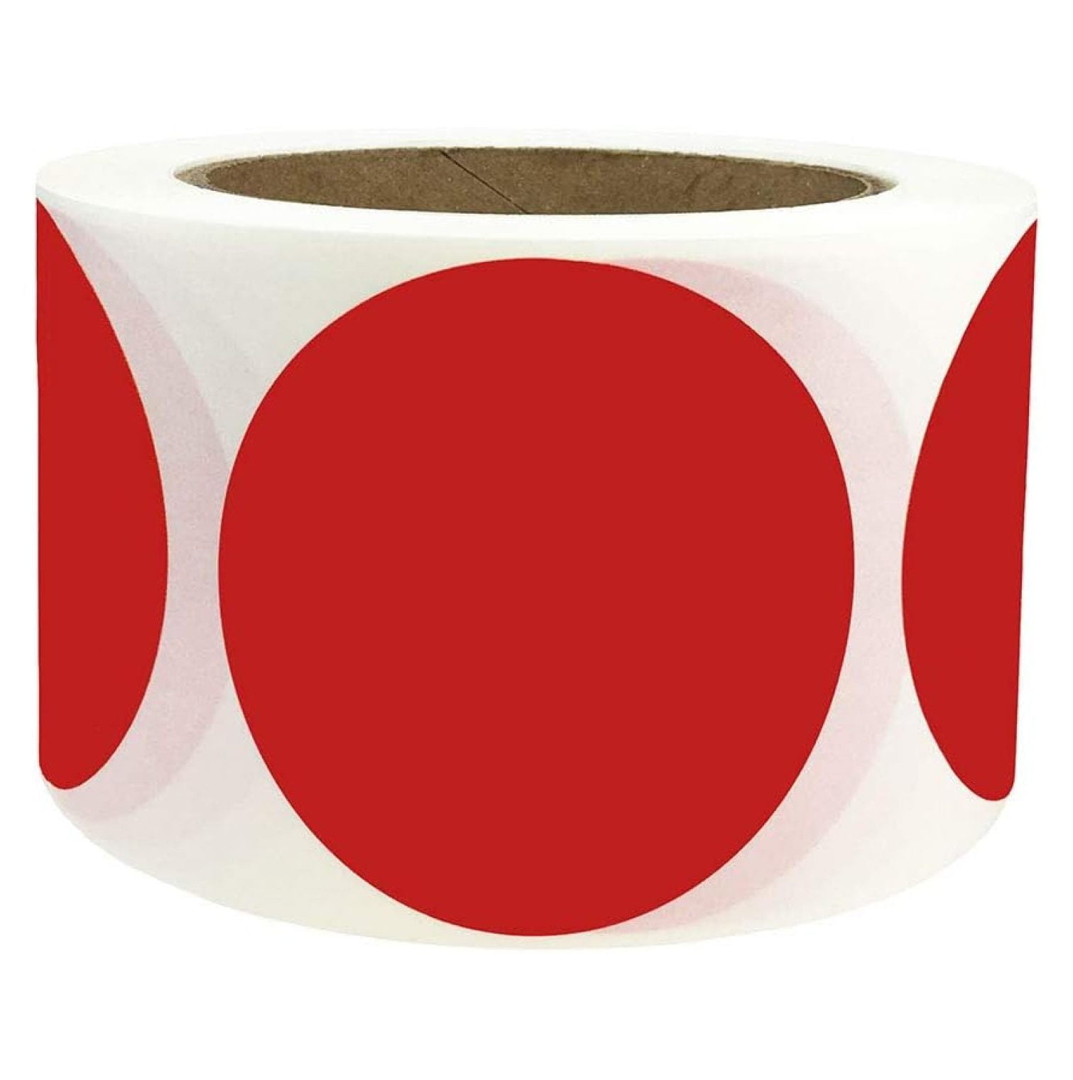 Red Color Coding Labels for Organizing Inventory 2.5 Inch Round Circle