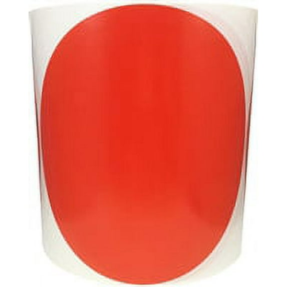 Red Color Coding Labels for Organizing Inventory 6 Inch Round Circle Dots 500 Total Adhesive Stickers On A Roll