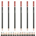 thumbnail image 1 of Red Color Drawing Pencils for Adult Coloring Books, 6 Pcs, 1 of 6