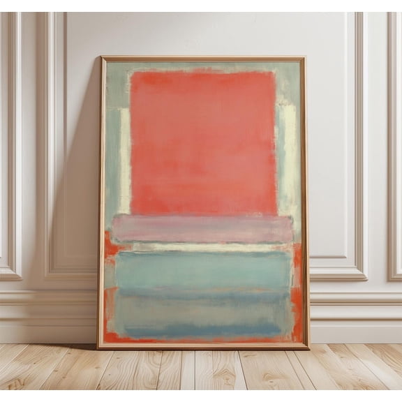 Red Color Field Poster Unframed Paper Print