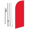 thumbnail image 1 of Red Color Medium Size Feather Banner Swooper Flag Sigh with Flag Pole Kit and Ground Spike, 8 feet Tall, 1 of 3