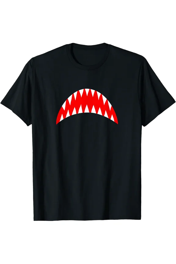 Red Color Shark Bite Red Graphic T-Shirt