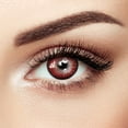 Red Colored Contact Lenses LeakProof Holder Box for Party Day With