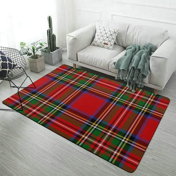Red Colored Diamond Grid Carpet Style Living Room Bedroom Rug Modern 3d Entry Door Mats Household
