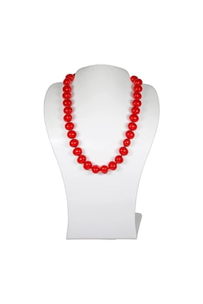 Red Colored Mother Of Pearl Necklace, 1 Count