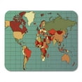 thumbnail image 1 of Red Colorful and Detailed World Map All Countries Cartography Collection Mousepad Mouse Pad Mouse Mat 9x10 inch, 1 of 3