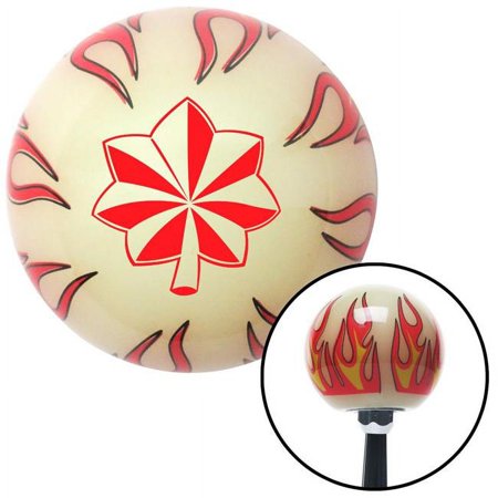 Red Commander Ivory Flame Shift Knob with M16 x 1.5 Insert Shifter Auto Manual Brody