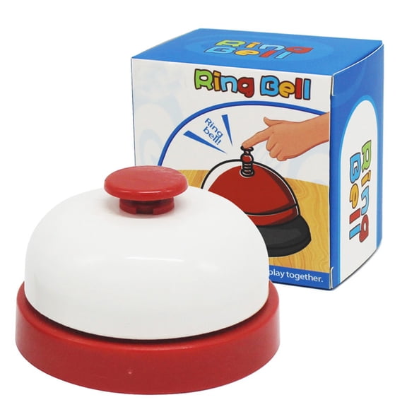 Red Competition Ring Bell Toy Children Press Home Family Fun Play Activity Game Desktop Call Sound