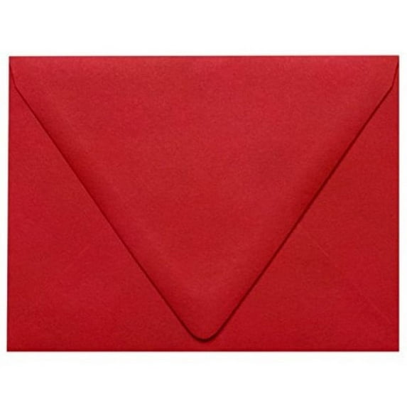 Red Contour Flap Envelopes on 80 lb. - 50 per pack (A6 - 4 3/4 x 6 1/2)