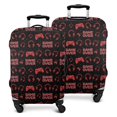 thumbnail image 1 of Red Controllers Games Icons Black Pattern Luggage Cover Fashion Suitcase Cover Baggage Covers Fit 25-28 Inch Luggage (Go Travel), 1 of 5