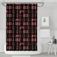 thumbnail image 1 of Red Controllers Games Icons Black Pattern Shower Curtain 72"x72" ,Bathroom Decorative Shower Curtains Set with 12 Hooks,Modern Waterproof Washable Shower Curtain, 1 of 6
