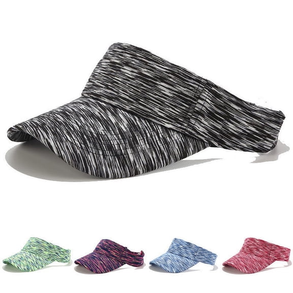 Red Cooling Stretchy Visor Cotton Adjustable UV Protection Sun Hat Cap for Beach Pool Golf Tennis One Size