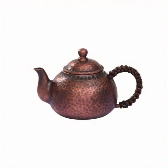 Red Copper Teapot Chinese Tea Ceremony Handmade Teapot Pure Tea Kung Fu Tea Set Retro Keep In Good Health Tea Kettle Teaware