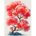 thumbnail image 1 of Red Coral Watercolor Canvas Print, Ocean Marine Art, Coastal Nature Inspired Wall Decor, 1 of 8
