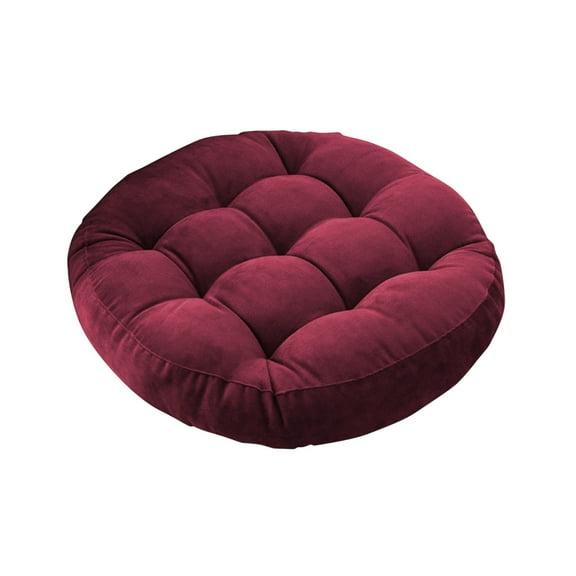 Red Corduroy Chair Cushion Flock Red 16.54 Inches Thickened Seat Pad For Kitchen Dining Patio Home Use