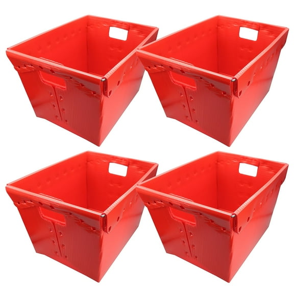 Flipside 44 Qt. Storage Tote Red 4/Pack (40122)