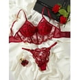thumbnail image 1 of Red Corset Lingerie Set Floral, 1 of 5