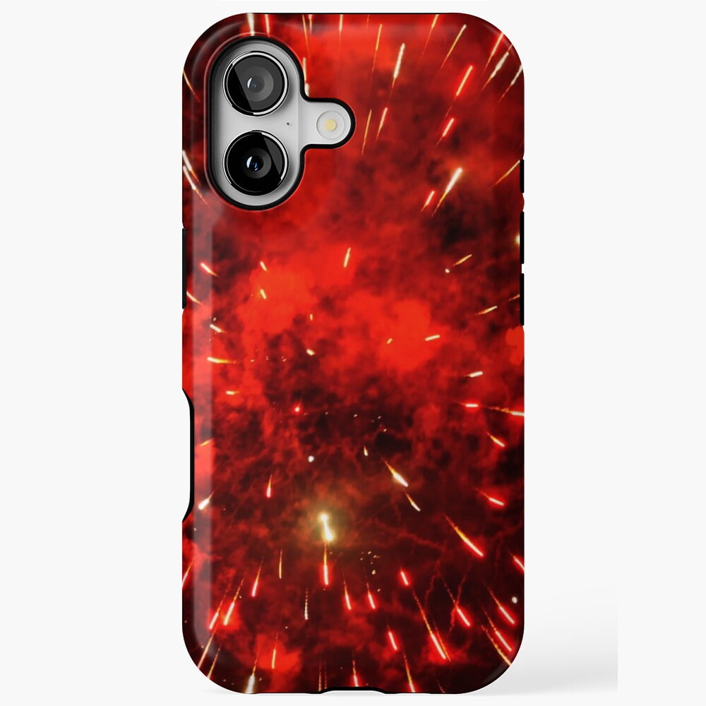 Red Cosmic Sphere Burst Art iPhone Case 17 through 11 Pro Max - Walmart.com
