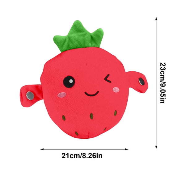 Red Cotton Stuffed Interactive Fruit Sensor Beat Piano Plush Toy For Kids Parent Child Music Learning Doll